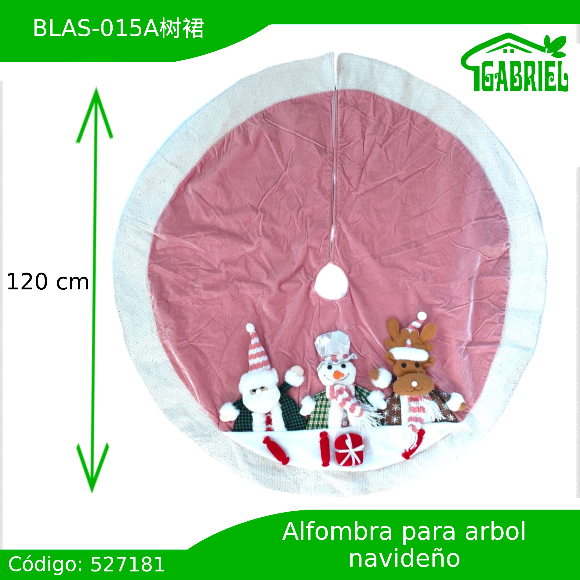 Alfombra Falda de Árbol de Navidad 120 cm