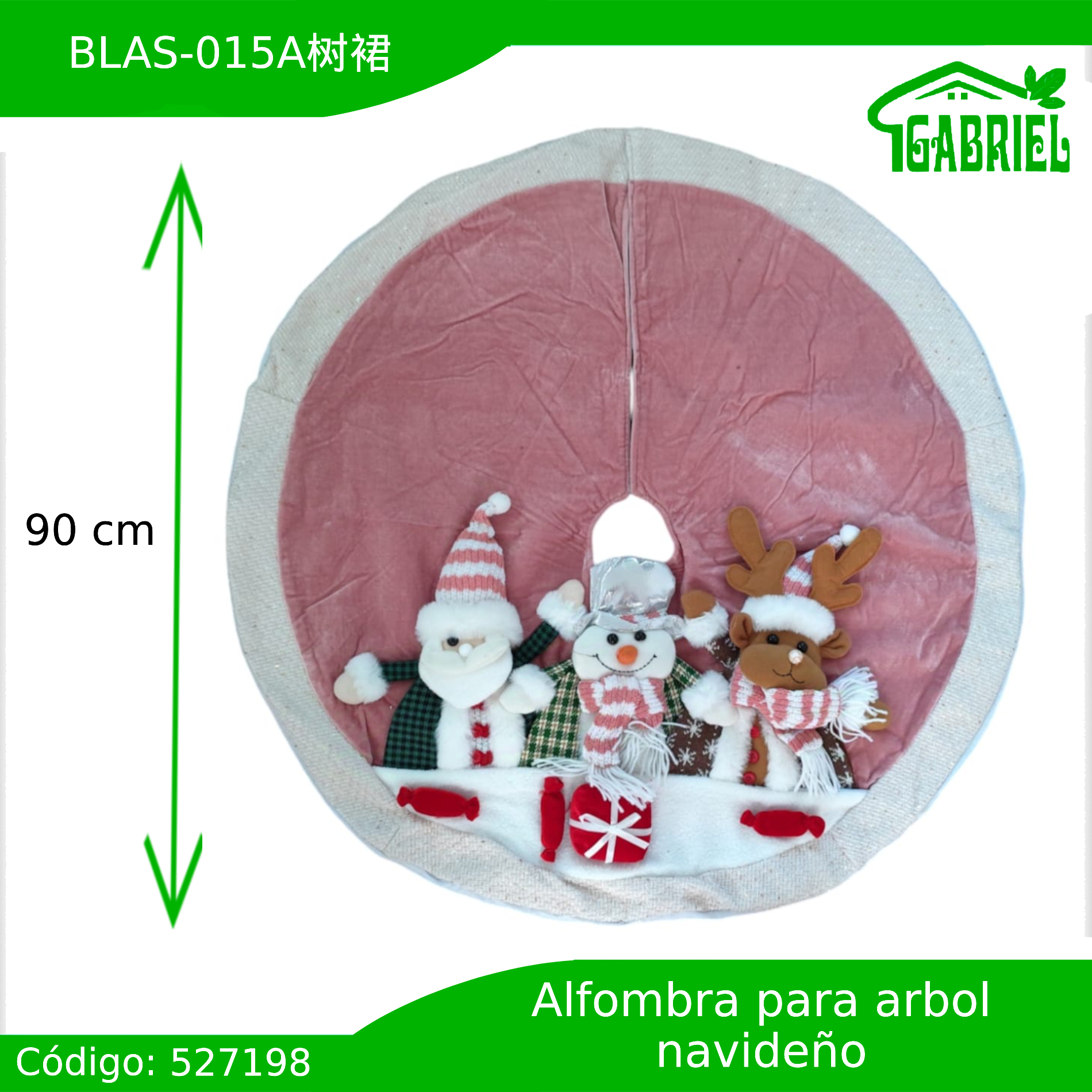 Alfombra Falda de Árbol de Navidad 90 cm