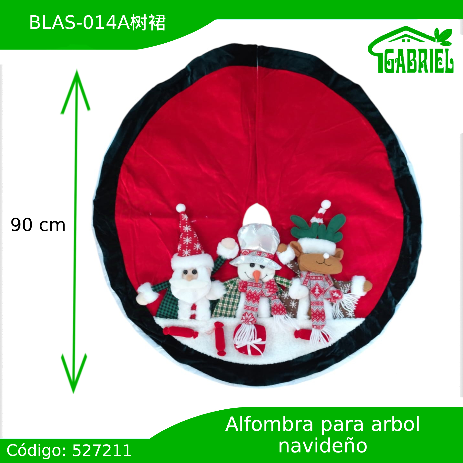 Alfombra Falda de Árbol de Navidad 90 cm