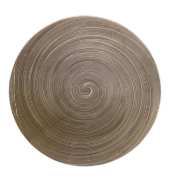 Plato de Porcelana 22 cm – Set Vajilla Marron Espiral