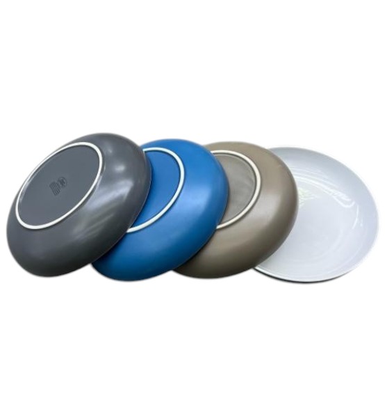 Plato Hondo de Porcelana 24×5 cm – Ideal para Sopas y Pastas