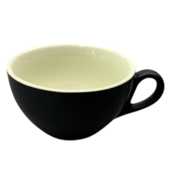 Taza de Café de Porcelana 220 ml – Diseño Clásico Negro