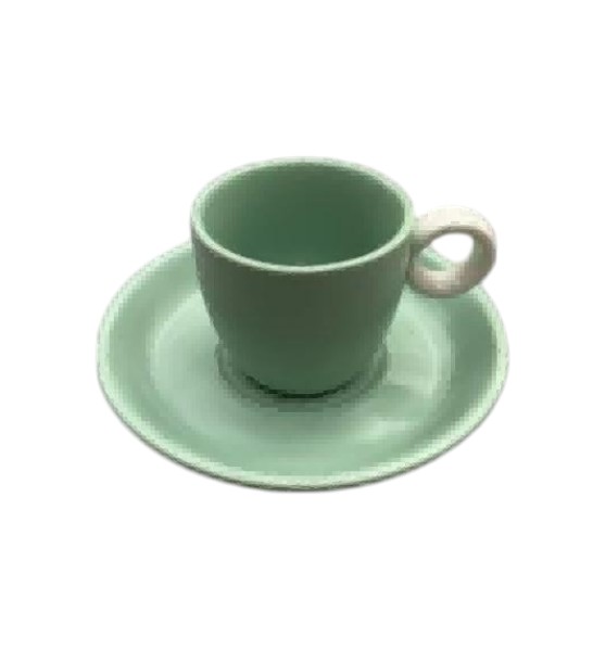Set de Cerámica 2 Piezas – Taza 150 ml y Plato 15 cm – Diseño Elegante