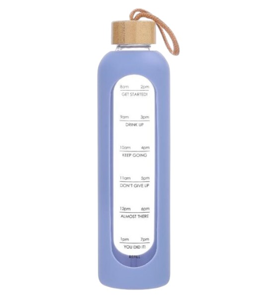 Botella Motivacional de vidrio 1000ml (8×28 cm)