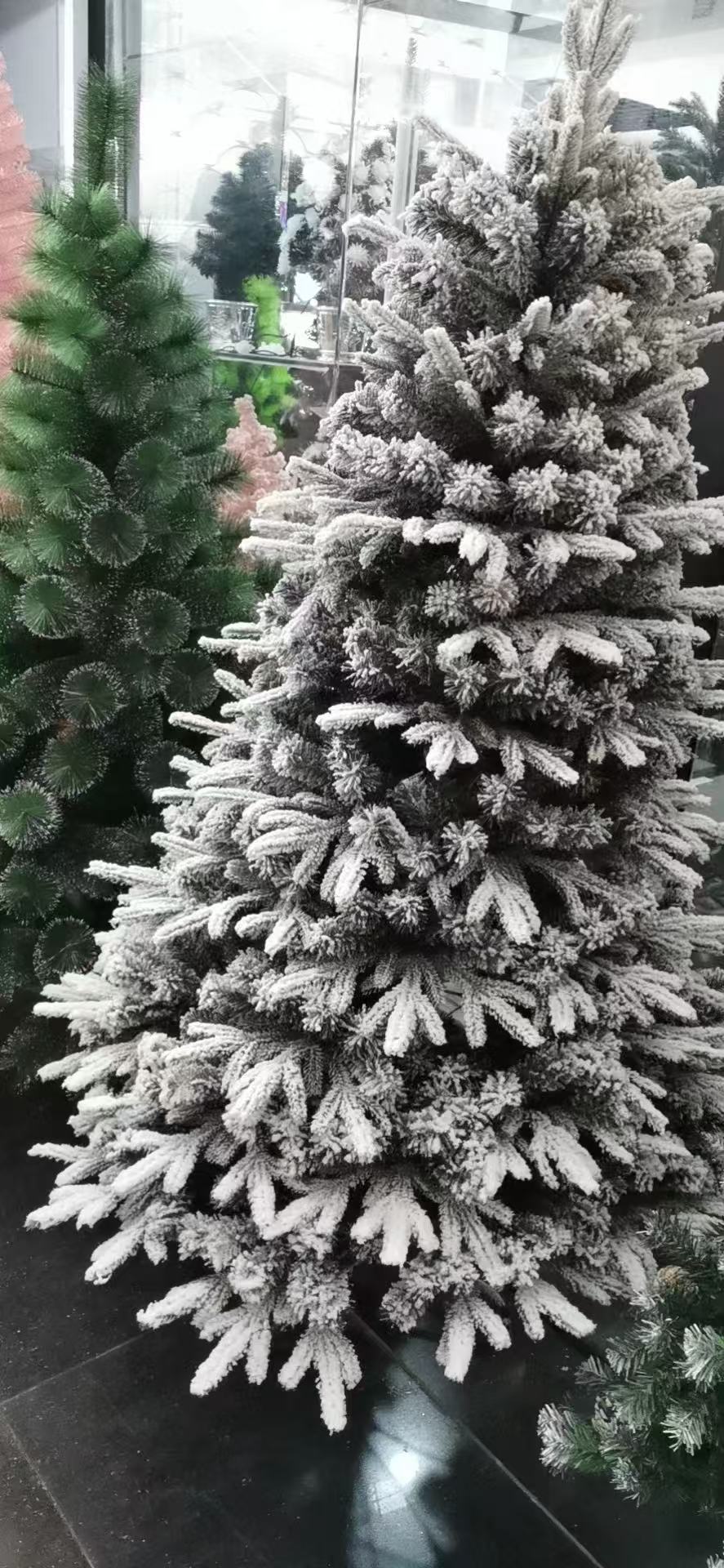 单面PE植绒混合自动环 180CM 750T 铁脚ARBOL DE NAVIDAD