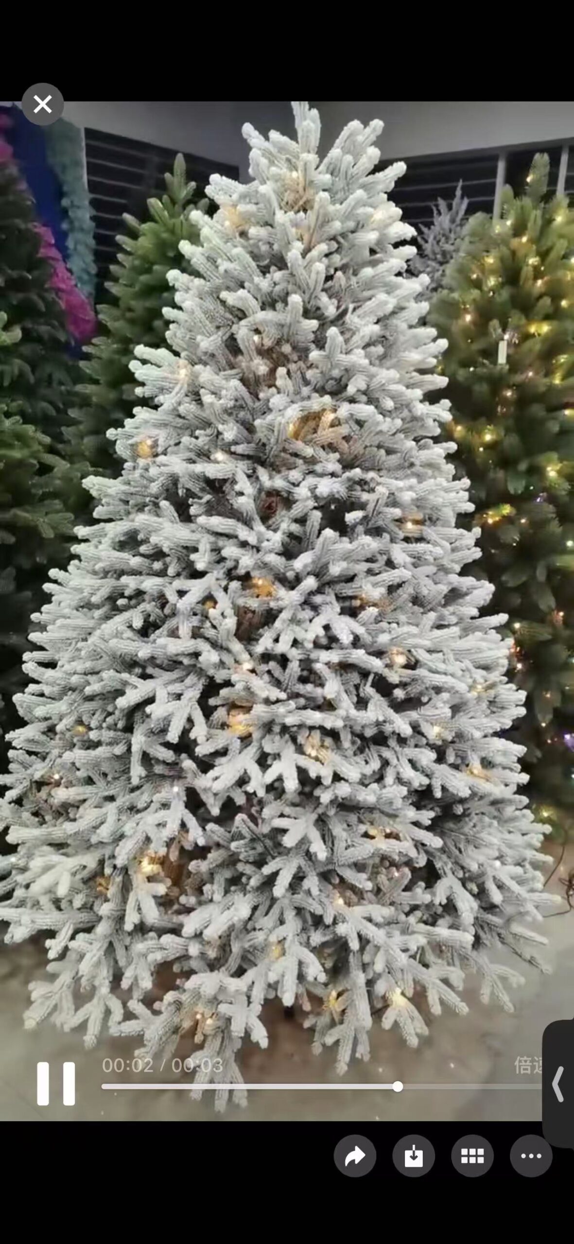 8叉植绒带灯( 11功能灯) 180CM 700T 铁脚ARBOL DE NAVIDAD