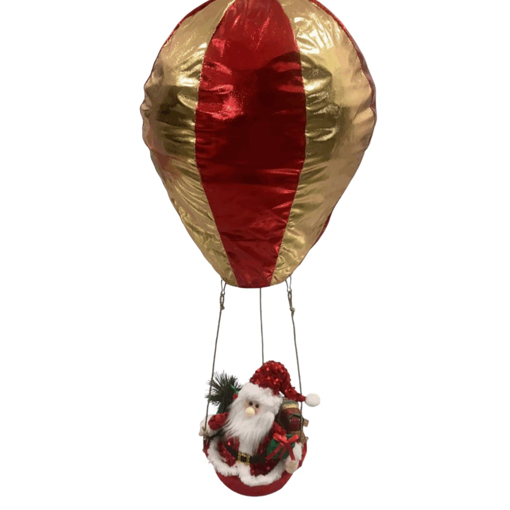 Globo Aerostático Navideño con Muñeco de Viejito Pascuero 88 cm