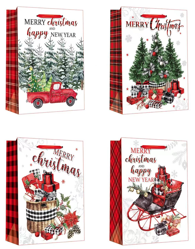 圣诞礼品袋-烫金-26*32*10.5cmBOLSA REGALO