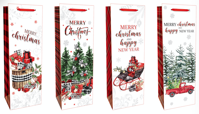 圣诞酒袋-平版-12*36*9cmBOLSA REGALO