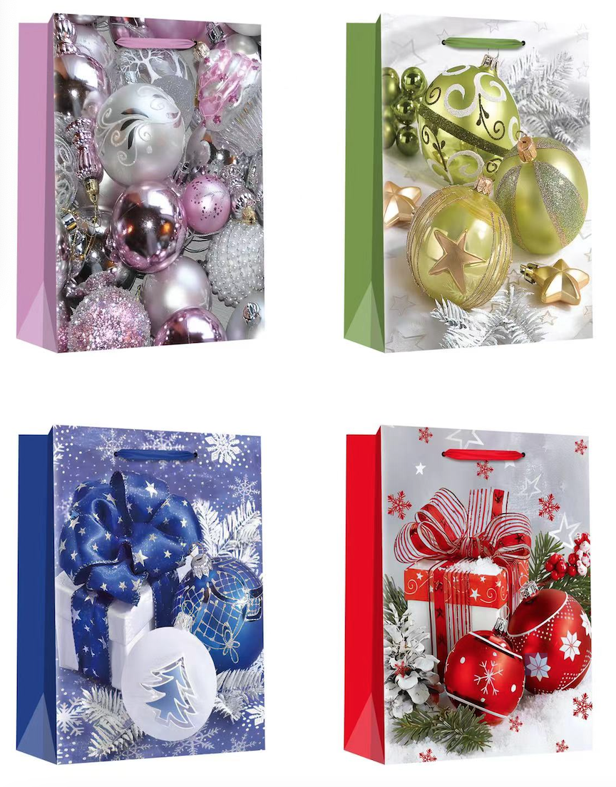 圣诞礼品袋-烫金-14*17*7cmBOLSA REGALO