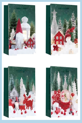 圣诞礼品袋-撒粉-18*23*8cmBOLSA REGALO