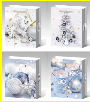 圣诞礼品袋-撒粉-14*17*7cmBOLSA REGALO