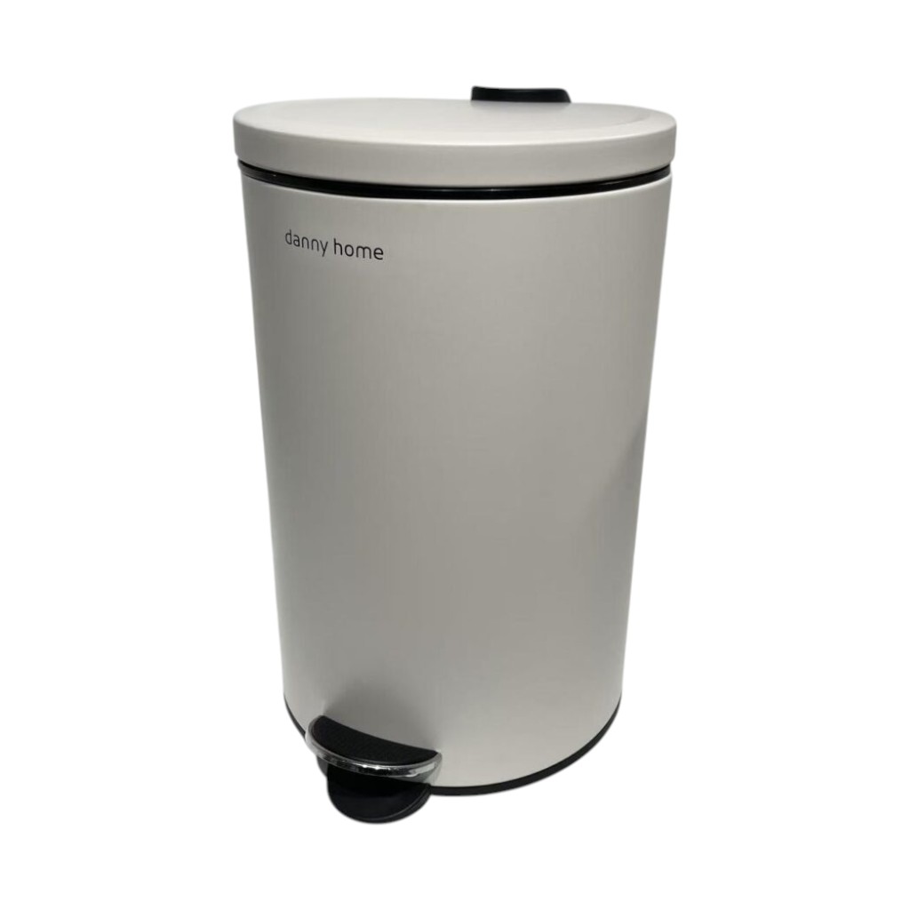 Basurero Metálico con Pedal 12 L (25×27×40 cm) – Gris