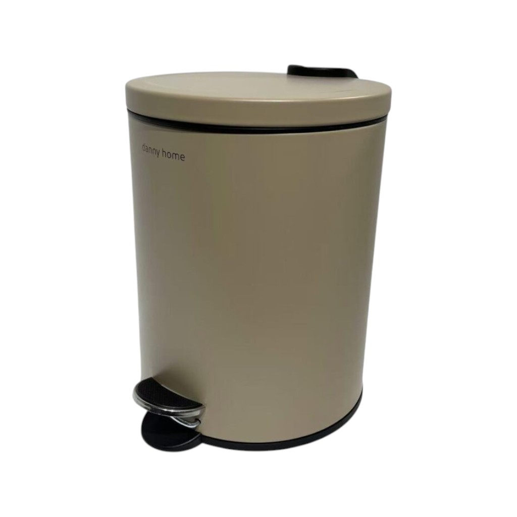 Basurero Metálico con Pedal 3 L (17×20×23 cm) – Beige