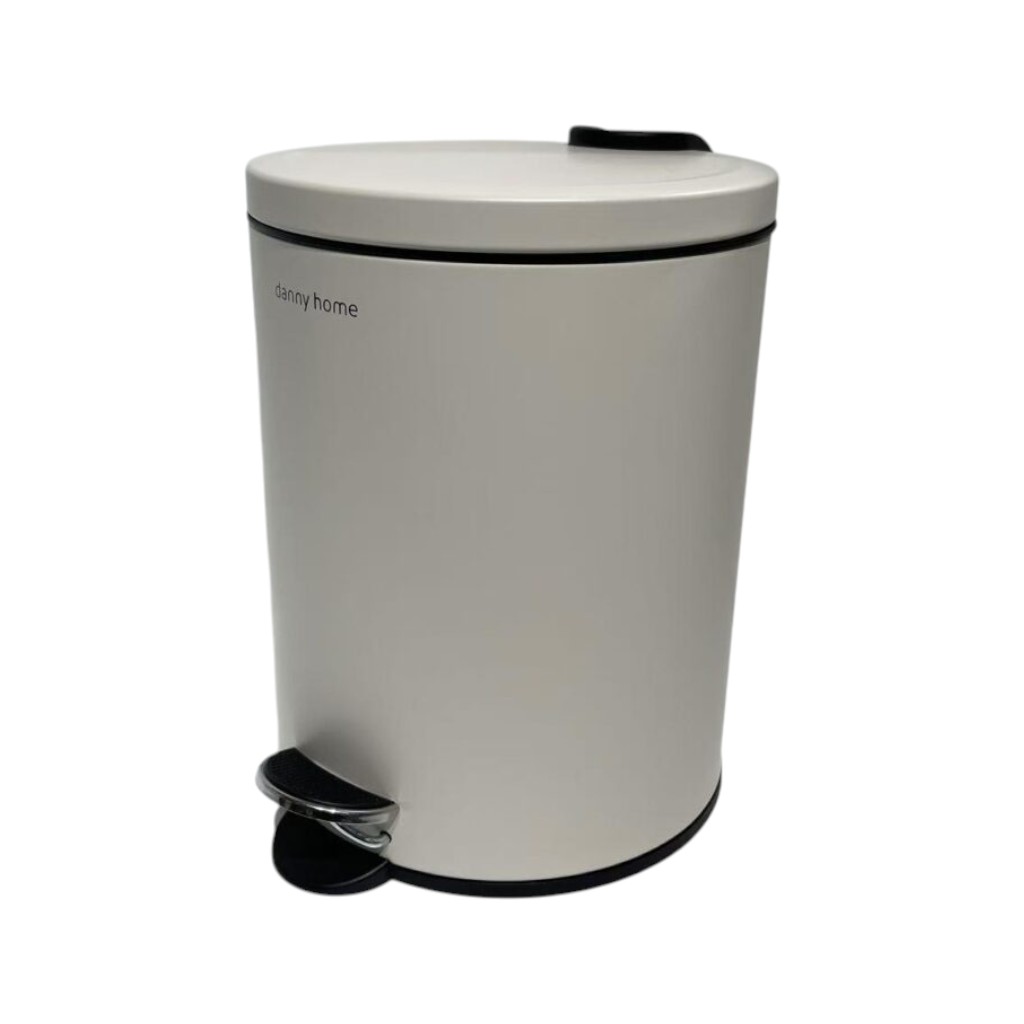 Basurero Metálico con Pedal 5 L (21×22×27 cm) – Gris