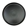 Plato Llano de Porcelana Negro con Borde Blanco - 21 x 2 cm