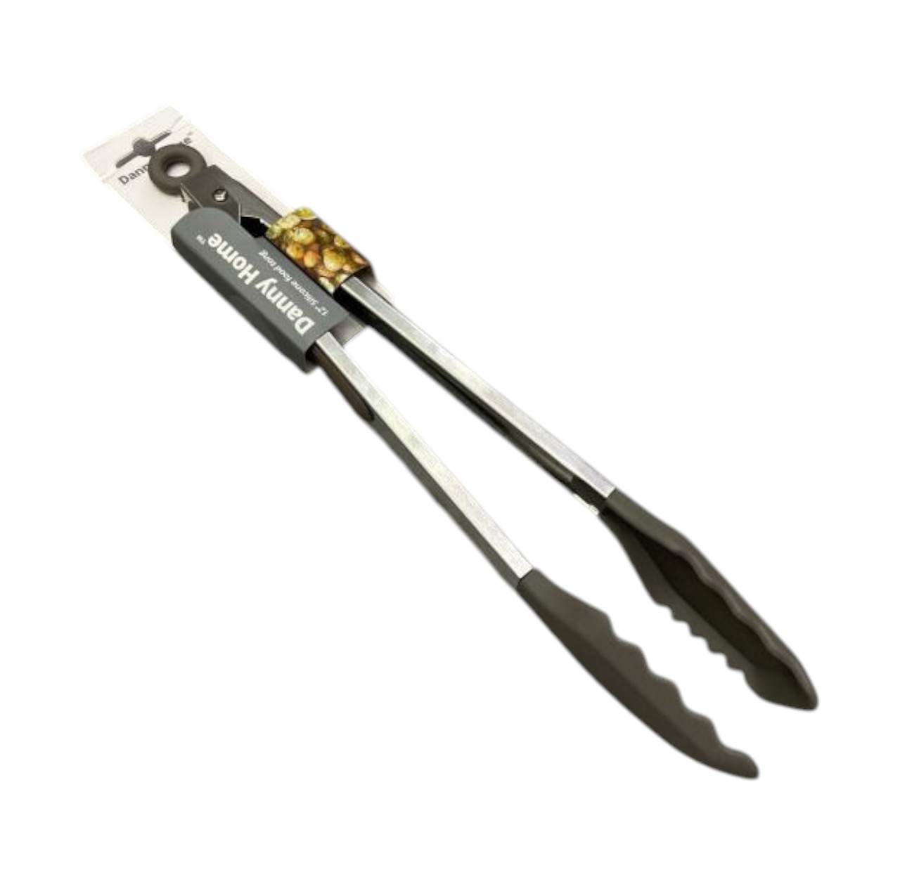 Pinzas para alimentos de acero inoxidable – marrón 34 cm