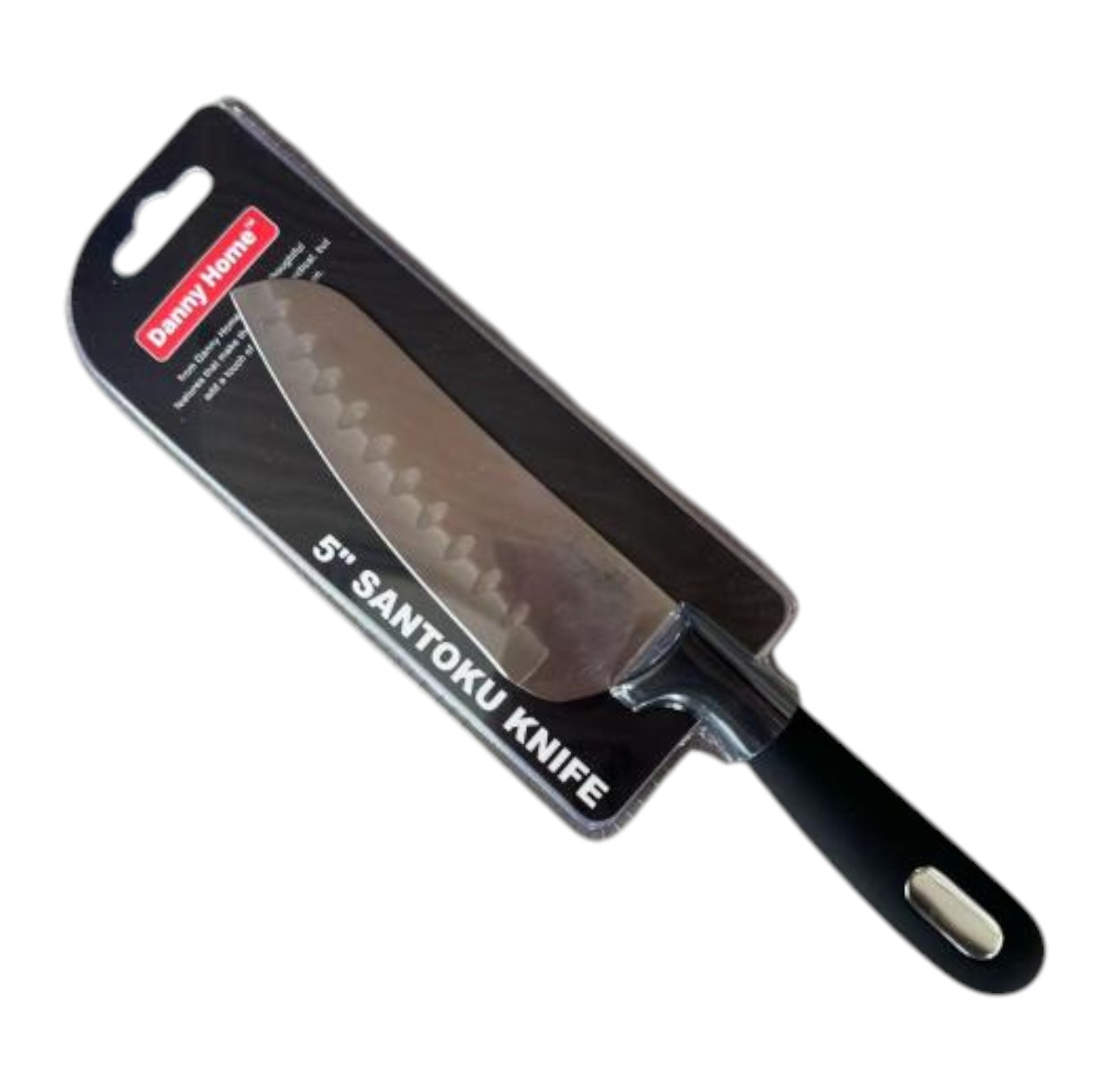 Cuchillo Santoku Japonés 49 cm de Acero Inoxidable – Set Negro Clásico