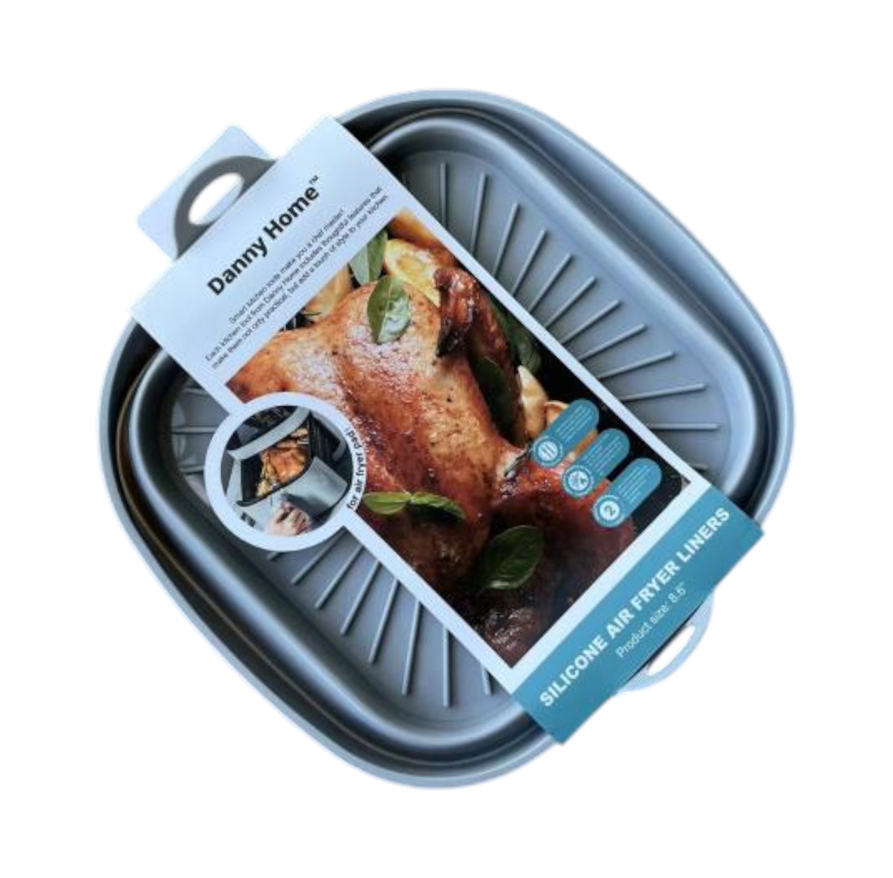 Molde de Silicona para Freidora de Aire Reutilizable Antiadherente Danny Home – Gris