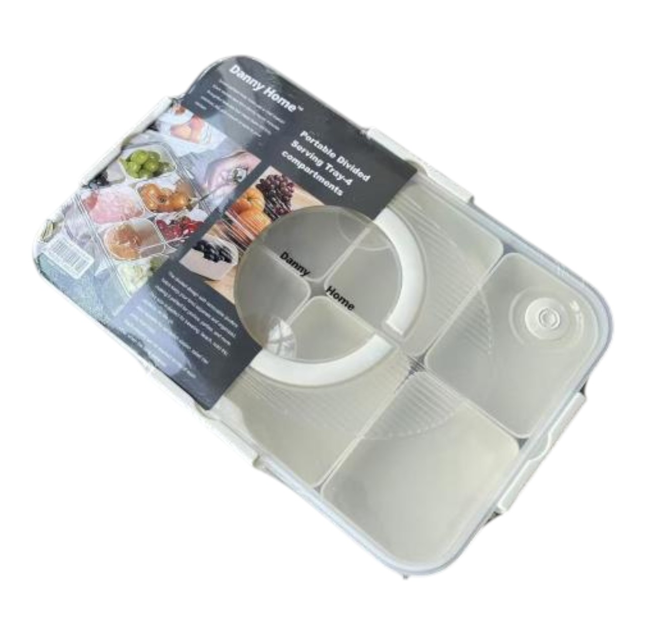 Bandeja Organizadora Dividida 4 Compartimentos 34x22x6 cm de Plástico Multiuso