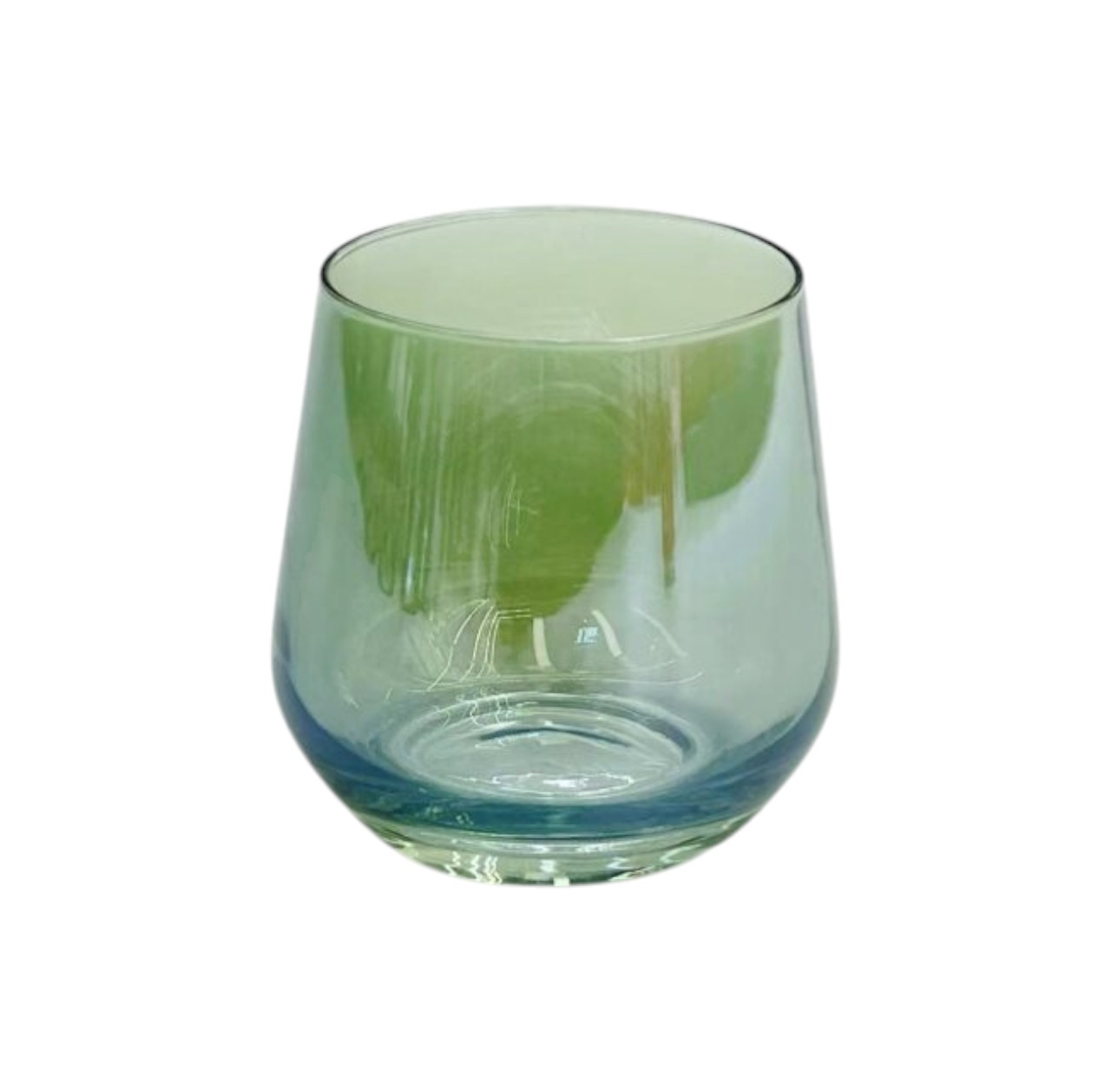 Set de 6 Vasos de Vidrio Verde 420 ml – 10×7 cm