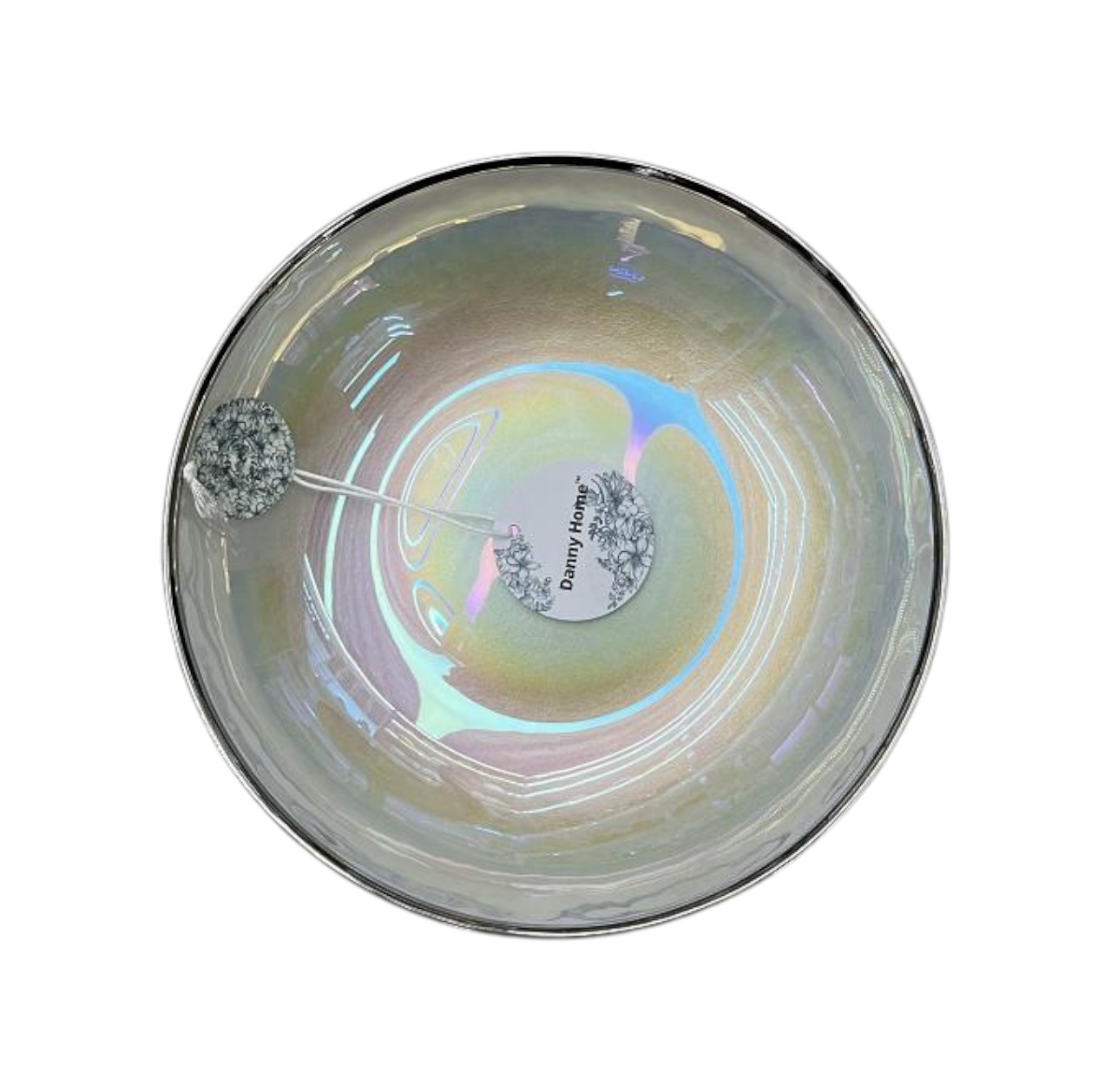 Plato Hondo de Cerámica Vitrificada 22×4 cm Vajilla Hogar – Set Transparente Plateado