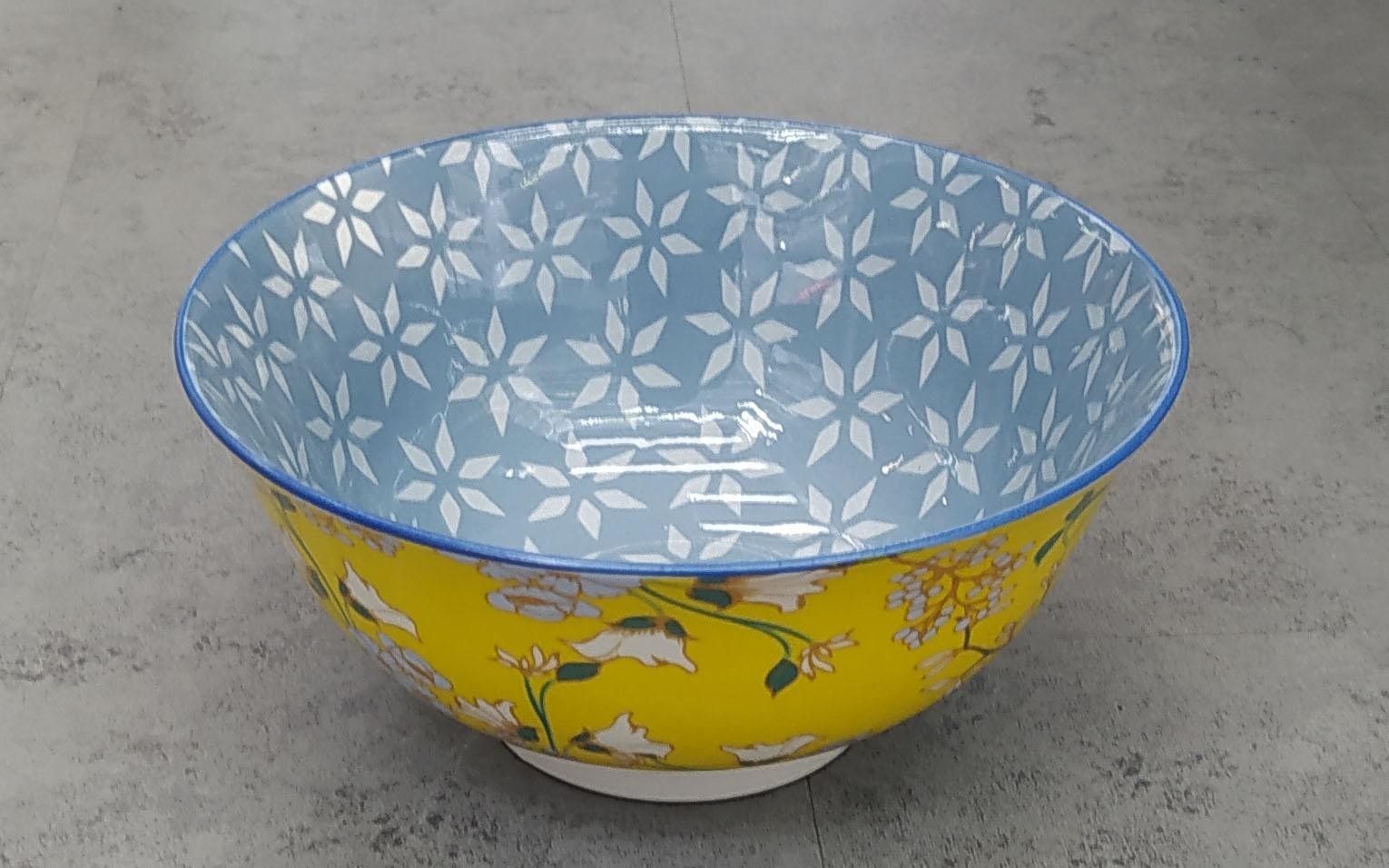 Bowl de porcelana con diseño floral de 12 x 5,5 cm