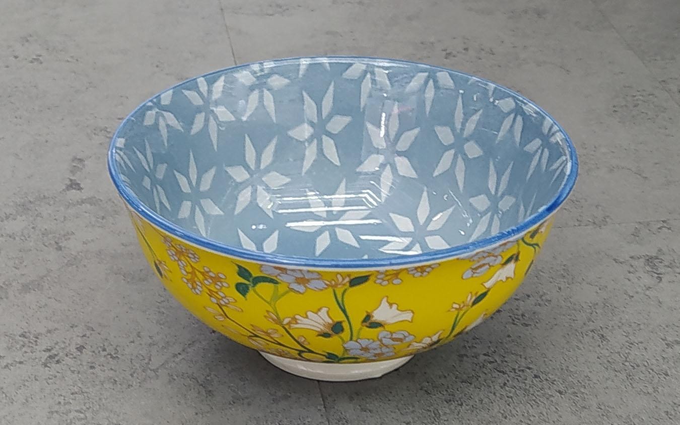 Bowl de porcelana con diseño floral de 15,5 x 7 cm