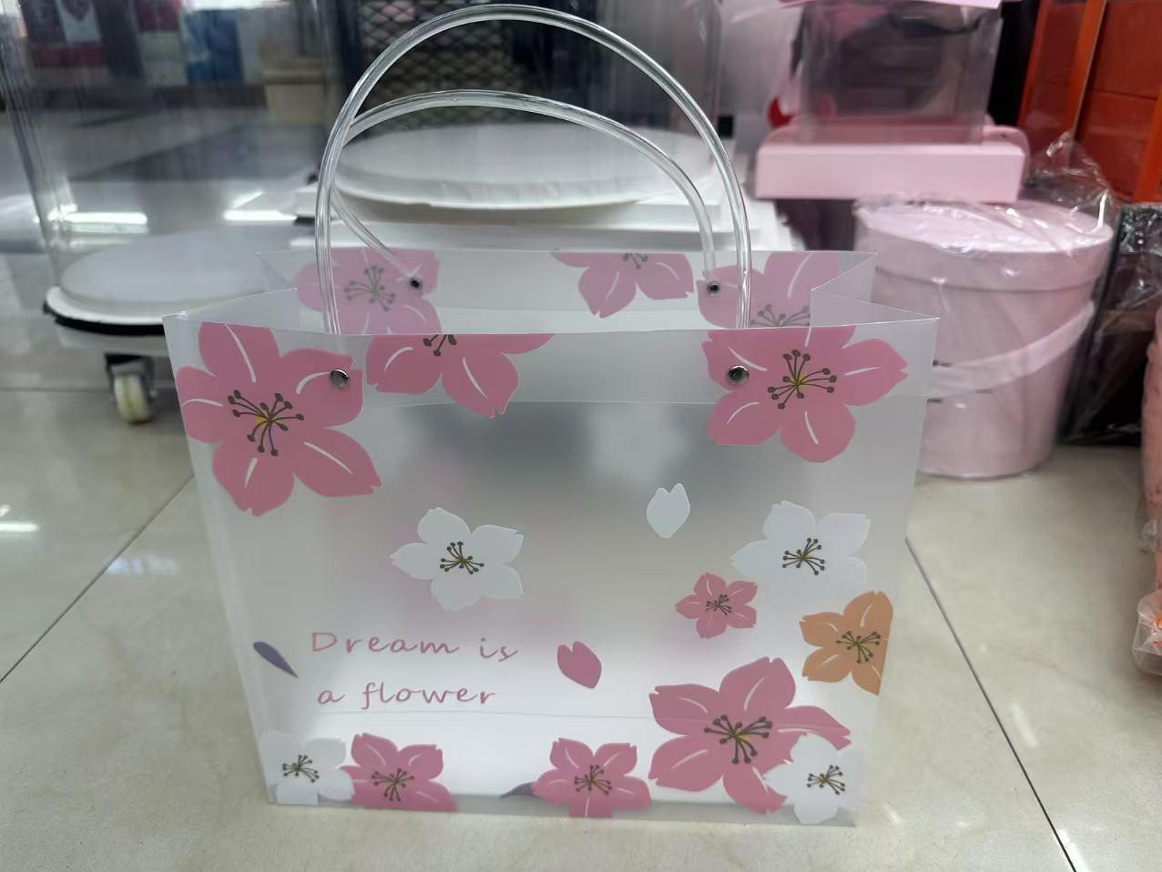 Bolsa de polipropileno para flores con diseño de cerezo