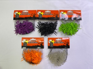 Set de arañas decorativas para Halloween, 12 unidades