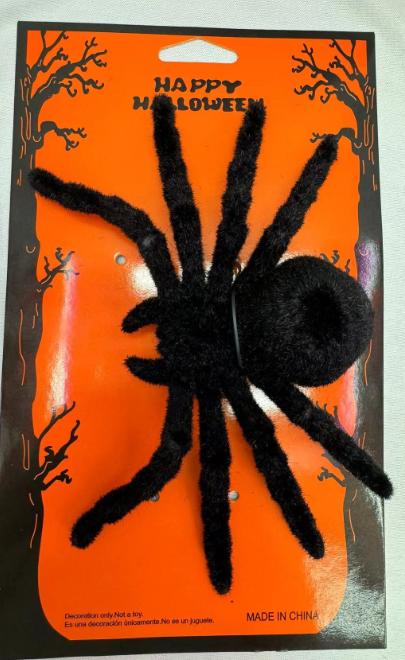 Araña decorativa de pelo largo, tamaño mediano
