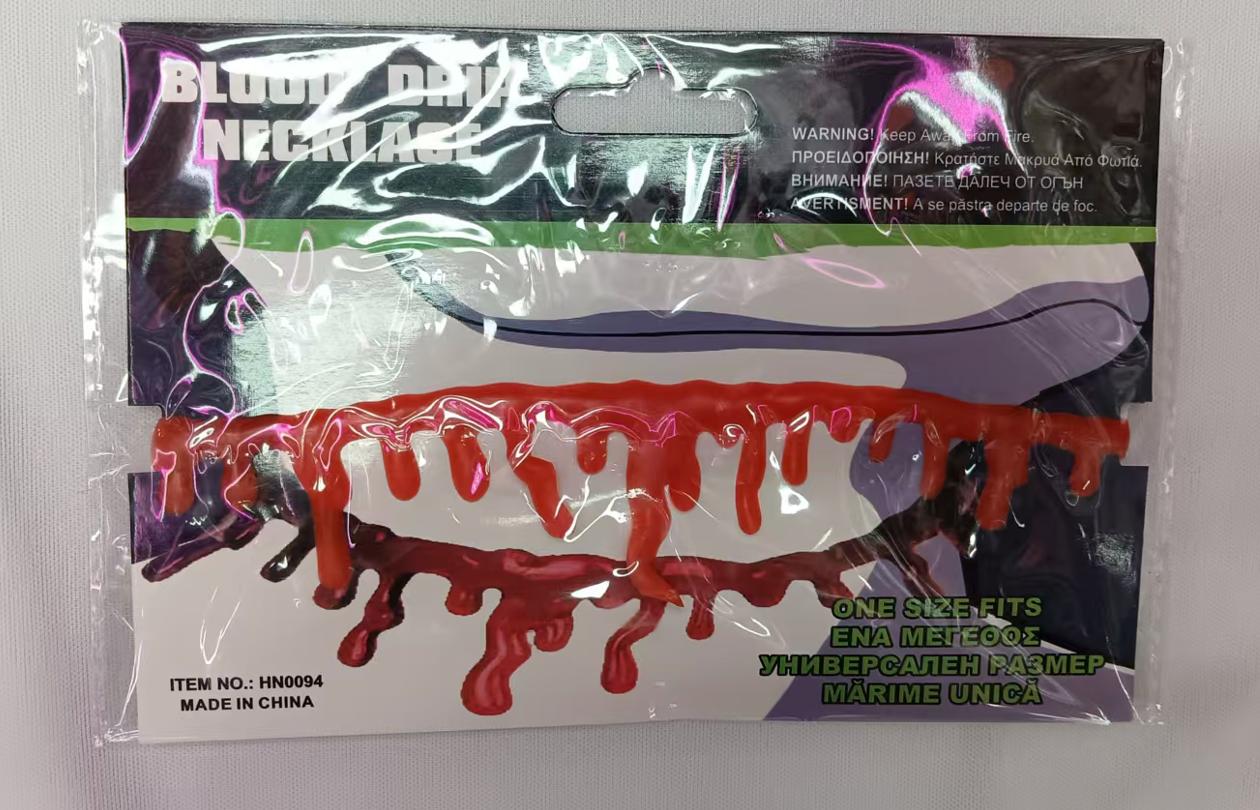 Collar con efecto de sangre goteando para Halloween