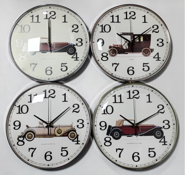Reloj de pared con autos antiguos FHS-2366-25 de 30 cm