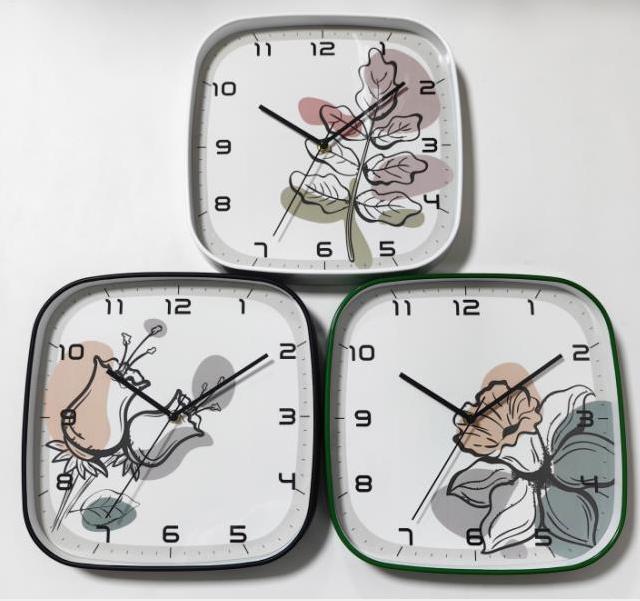 Reloj de pared floral FHS-2430-9 de 30 cm