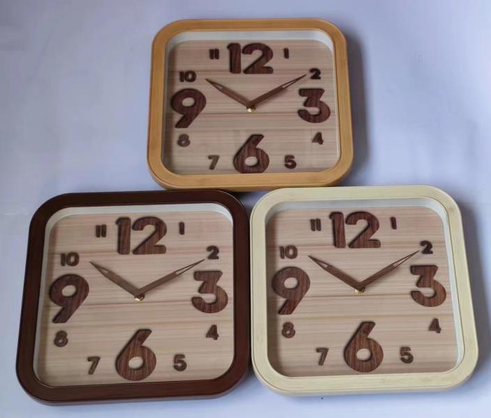 Reloj de pared tipo madera XH-706MZ-2 de 30 cm