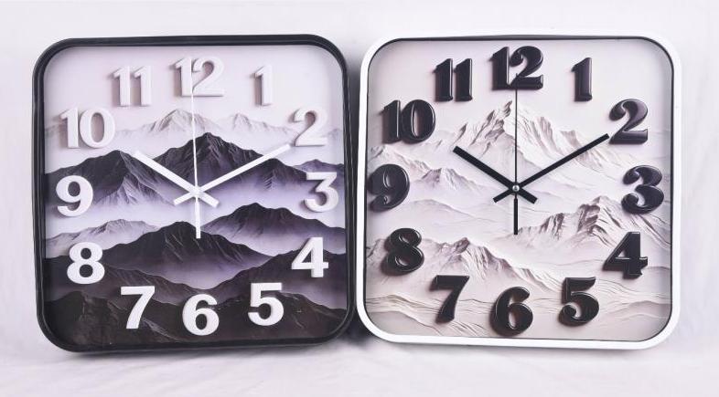 Reloj de pared con diseño de montañas LP-L730-10 de 30 cm