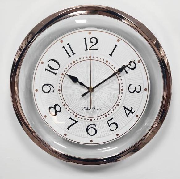 Reloj de pared con marco rosa FHS-7335MG de 35 cm