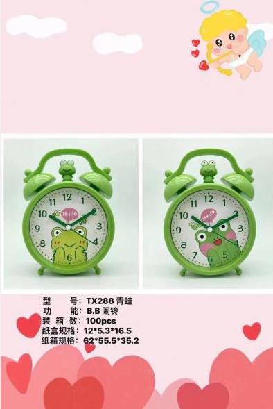 Reloj despertador redondo con diseño de rana XD-TX288