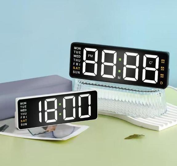 Reloj digital rectangular CY-CY0801 de 16,3 cm