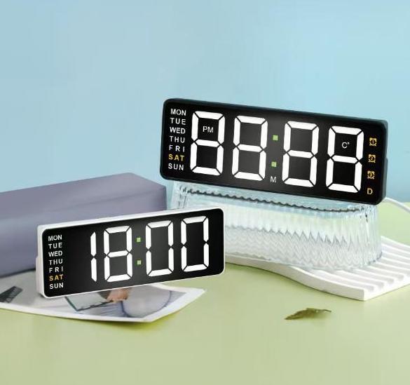 Reloj digital rectangular CY-CY0802 de 20,2 cm