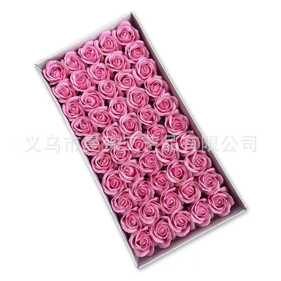 Rosa decorativa de 3 capas color rosado