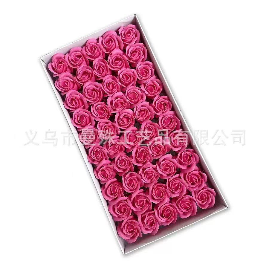 Rosa decorativa de 3 capas color rosado oscuro