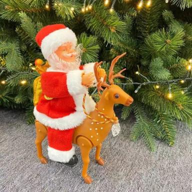 Viejito Pascuero montado en reno FGY02 de 22 cm