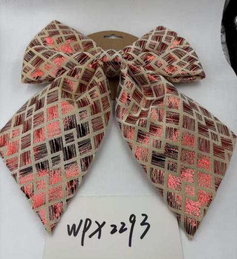 Lazo navideño con cuadrícula roja WPX2293C de 29 x 34 cm