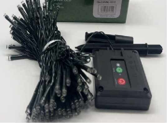 Guirnalda solar de 100 luces multicolores con control remoto
