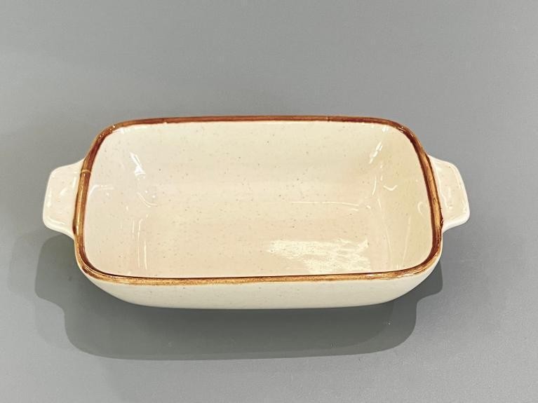 Fuente rectangular para horno de porcelana de 23 x 13 x 5 cm