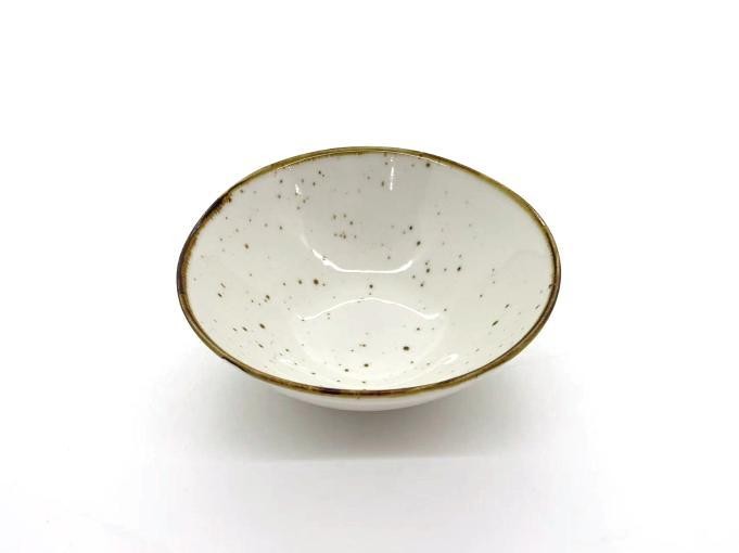 Bowl de porcelana con diseño moteado de 13,5 x 13,5 x 5 cm