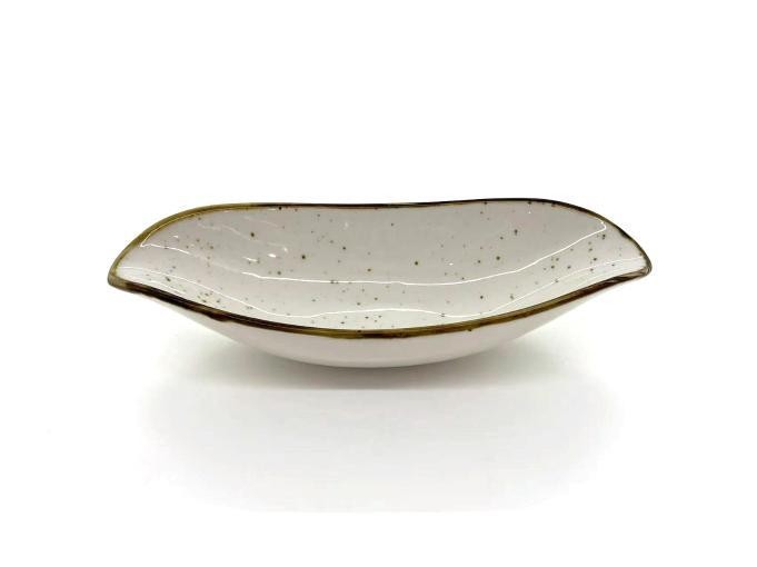Bowl de porcelana con diseño moteado de 24 x 10 x 6 cm
