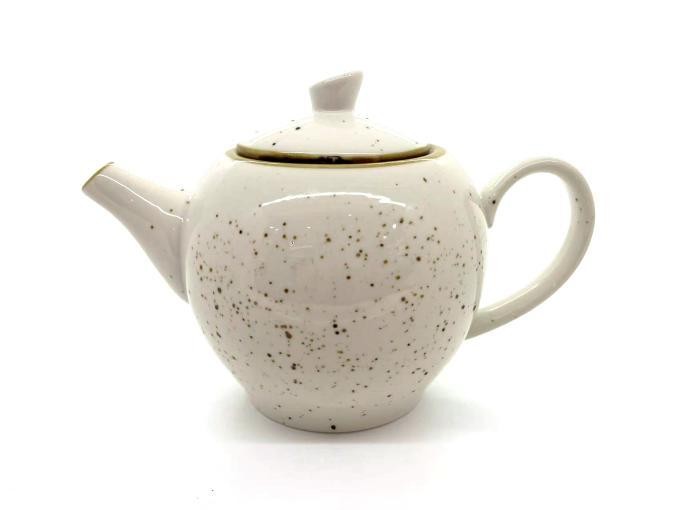 Tetera de porcelana con diseño moteado de 1,2 litros