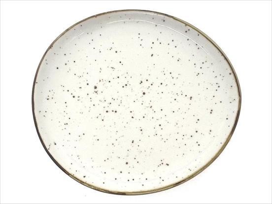 Plato de fondo de porcelana con diseño moteado de 27,5 x 25,5 x 3,1 cm